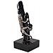 Figura Lucertola In Legno E Alluminio Con Supporto 13x17,5x32,5h - Foto miniatura 1