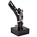 Figura Lucertola In Legno E Alluminio Con Supporto 13x17,5x32,5h - Foto miniatura 4