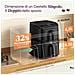 FRIGGITRICE AD ARIA Turbo Tower, 2630 W, 10,8 Litri, 2 cestelli, 7 Funzioni, PFAS-free Rivestimento ceramico, 2 Motori DC, 50+ Ricette Complete Online - Foto miniatura 6