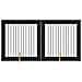 Cancello per cani con supporti 2 pcs Rovere Nero 100 x 100 cm - Foto miniatura 1