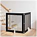 Cancello per cani con supporti 2 pcs Rovere Nero 100 x 100 cm - Foto miniatura 2