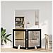 Cancello per cani con supporti 2 pcs Rovere Nero 100 x 100 cm - Foto miniatura 3