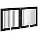 Cancello per cani con supporti 2 pcs Rovere Nero 100 x 100 cm - Foto miniatura 4