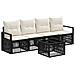Set Divano da Giardino 5 pcs Nero polyrattan - Foto miniatura 1