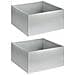 Vaso da giardino 2 pz Argento 60 x 60 x 30 cm Acciaio zincato - Foto miniatura 1