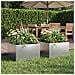 Vaso da giardino 2 pz Argento 60 x 60 x 30 cm Acciaio zincato - Foto miniatura 2