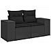 Set di divani 5 pz Nero Rattan sintetico e Acciaio - Foto miniatura 8