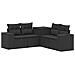 Set di divani 5 pz Nero Rattan sintetico e Acciaio - Foto miniatura 1