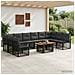 Set Divano da Giardino 11 pz Nero e Grigio scuro polyrattan - Foto miniatura 4