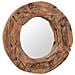 Specchio Decorativo In Legno Di Teak 60 Cm Rotondo - Foto miniatura 4