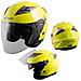 Casco Jet Moto Scooter Omologato Ece 22-05 Visiera Parasole Antigraffio Fluo L - Foto miniatura 1