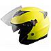 Casco Jet Moto Scooter Omologato Ece 22-05 Visiera Parasole Antigraffio Fluo L - Foto miniatura 5