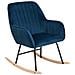 Sedia A Dondolo In Velluto Blu Cobalto Liarum - Foto miniatura 1