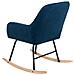 Sedia A Dondolo In Velluto Blu Cobalto Liarum - Foto miniatura 6