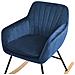 Sedia A Dondolo In Velluto Blu Cobalto Liarum - Foto miniatura 14