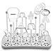 Baby Bottle Dryer Rack Con Acqua Vassoio Asportabile Bambino Stendino Ideale Per Biberon Tettarelle Tazze Pompa Di Ricambio E Accessori Grey - Foto miniatura 1