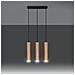 Lampada A Sospensione Tripla In Legno Naturale Gu10 - Foto miniatura 10
