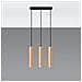 Lampada A Sospensione Tripla In Legno Naturale Gu10 - Foto miniatura 2