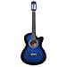 Chitarra Classica Cutaway Western 6 Corde 38"" Blu Ombreggiato - Foto miniatura 2