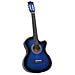 Chitarra Classica Cutaway Western 6 Corde 38"" Blu Ombreggiato - Foto miniatura 1