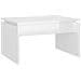 Tavolino da Salotto Bianco Lucido 68x50x38 cm Legno Multistrato - Foto miniatura 2