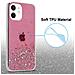 Custodia Compatibile Con Apple Iphone 12 Mini In Rosa Con Glitter - Coperchio Protettivo In Silicone Tpu Flessibile Con Glitter Scintillanti - Foto miniatura 4