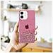 Custodia Compatibile Con Apple Iphone 12 Mini In Rosa Con Glitter - Coperchio Protettivo In Silicone Tpu Flessibile Con Glitter Scintillanti - Foto miniatura 8