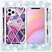 Custodia Compatibile Con Apple Iphone 12 / Iphone 12 Pro (6,1 Zoll) In Marmo Viola Onda No. 14 - Coperchio Protettivo In Silicone Tpu Con Motivo A Mosaico - Foto miniatura 6