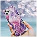 Custodia Compatibile Con Apple Iphone 12 / Iphone 12 Pro (6,1 Zoll) In Marmo Viola Onda No. 14 - Coperchio Protettivo In Silicone Tpu Con Motivo A Mosaico - Foto miniatura 7