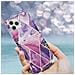 Custodia Compatibile Con Apple Iphone 12 / Iphone 12 Pro (6,1 Zoll) In Marmo Viola Onda No. 14 - Coperchio Protettivo In Silicone Tpu Con Motivo A Mosaico - Foto miniatura 8