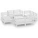 Set Divani Da Giardino 9 Pz Bianco In Legno Massello Di Pino - Foto miniatura 1