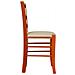 Sedia Legno Venezia Color Ciliegio Con Seduta Similpelle Imbottita Beige - Foto miniatura 4