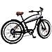 Outlaw - Acciaio Nero E Inossidabile - 250w / 10ah - Vintage Chopper E-bike - Bicicletta Elettrica Cruiser Custom Fat Bike - Foto miniatura 2