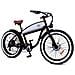 Outlaw - Acciaio Nero E Inossidabile - 250w / 10ah - Vintage Chopper E-bike - Bicicletta Elettrica Cruiser Custom Fat Bike - Foto miniatura 3