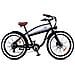 Outlaw - Acciaio Nero E Inossidabile - 250w / 10ah - Vintage Chopper E-bike - Bicicletta Elettrica Cruiser Custom Fat Bike - Foto miniatura 1