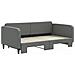 Divano Letto Con Letto Estraibile Grigio Scuro 90x190cm Tessuto - Foto miniatura 3
