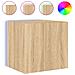 Mobile Tv A Parete Con Luci Led Rovere Sonoma 40,5x35x40 Cm - Foto miniatura 2