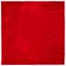 Tappeto A Pelo Corto Morbido E Lavabile Rosso 160x160 Cm - Foto miniatura 2