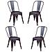 Confezione Da 4 Sedie Impilabili In Metallo - Bistro - Foto miniatura 1