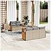 Set Divano da Giardino 6 pz con Cuscini Beige in Polyrattan - Foto miniatura 3