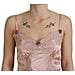 Lingerie Canotta Con Rose Di Pizzo In Raso Rosa - It40-s - Foto miniatura 4