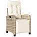 Sedia Reclinabile da Giardino con Poggiapiedi Beige Polyrattan - Foto miniatura 1