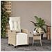 Sedia Reclinabile da Giardino con Poggiapiedi Beige Polyrattan - Foto miniatura 8