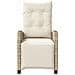 Sedia Reclinabile da Giardino con Poggiapiedi Beige Polyrattan - Foto miniatura 9