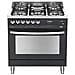 Cucina Elettrica PNMG86GVT /C 5 Fuochi a Gas Forno Elettrico Multifunzione Ventilato Dimensioni 80 cm Colore Nero - Foto miniatura 1