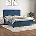 Letto a Molle con Materasso e LED Blu Scuro 180x200 cm - Foto miniatura 3