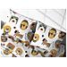 Completo Lenzuola Letto In 100% Cotone Made Italy Disegno Cani 25gi Singolo Cani 25gi - Foto miniatura 3