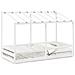Letto Bambini Con Tetto Bianco 100x200 Cm Legno Massello Pino - Foto miniatura 2