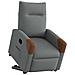 Poltrona Alzapersona Reclinabile Elettrica Grigio Scuro Tessuto - Foto miniatura 3
