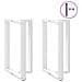 Gambe Tavolo Bar A Forma T 2 Pz Bianco 60x35x(90-91) Cm Acciaio - Foto miniatura 1